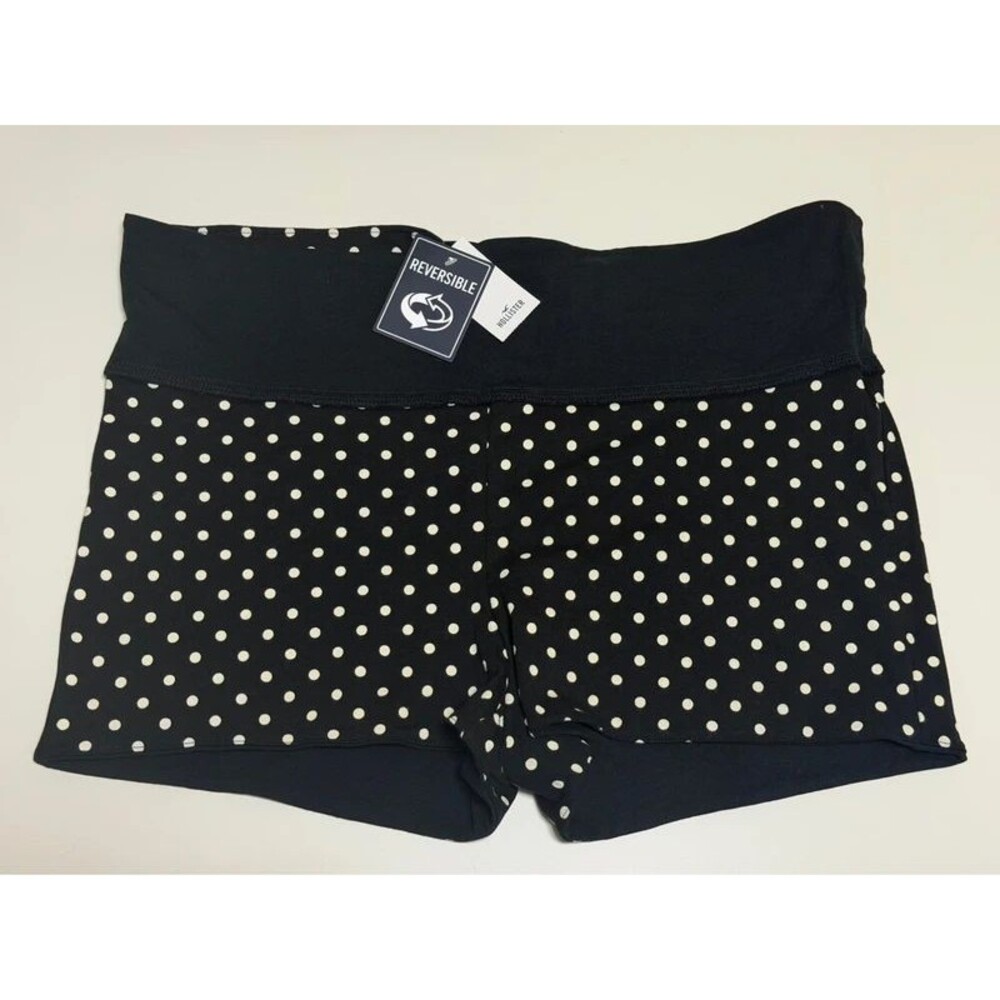 Black polka dot reversible shorts Hollister fold over size XL